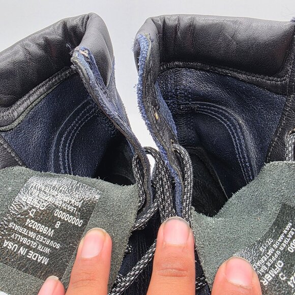 Wolverine 1000 Mile Mens Size 8 Blue Leather Lace Up Boots Casual Vibram Soles - Picture 10 of 14